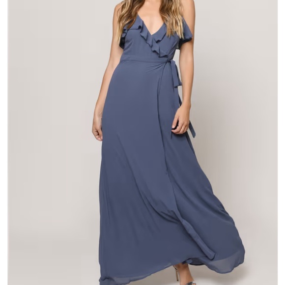 NWT Tobi slate bridesmaid wrap dress. - Picture 2 of 4